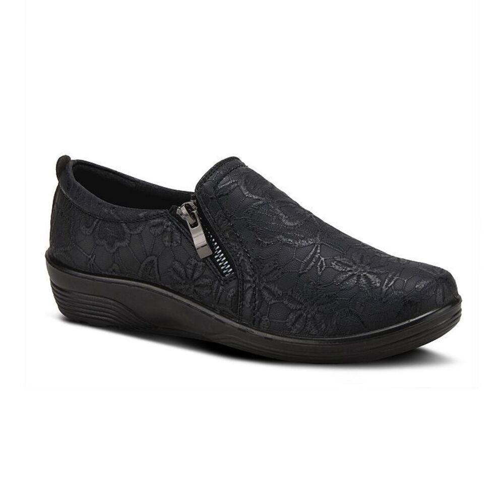 Flexus By Spring Step Mandiella Zipper Shoes Black 39
